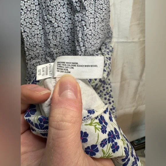 Floral tiered Maxi Dress in Blue and White - Picture 8 of 8